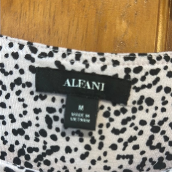 Alfani Tops - Women's Black and White Speckled Top